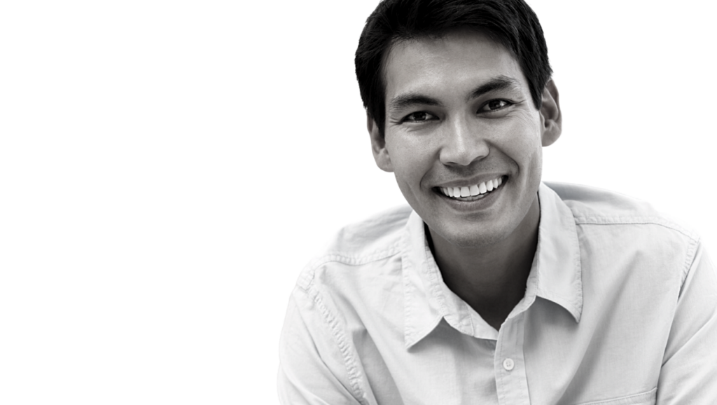 Young man smiling